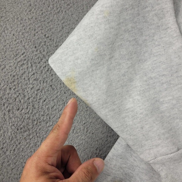 Vintage Cat Winter Sweatshirt Womens 1X Gray Collared Snowy Scenery Made USA 90s - Picture 8 of 13